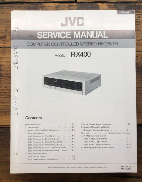 JVC RX-X400 RX-400 Receiver  Service Manual *Original*