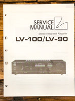 Luxman LV-90 LV-100 Amplifier Service Manual *Original*