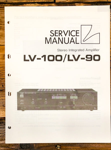 Luxman LV-90 LV-100 Amplifier Service Manual *Original*