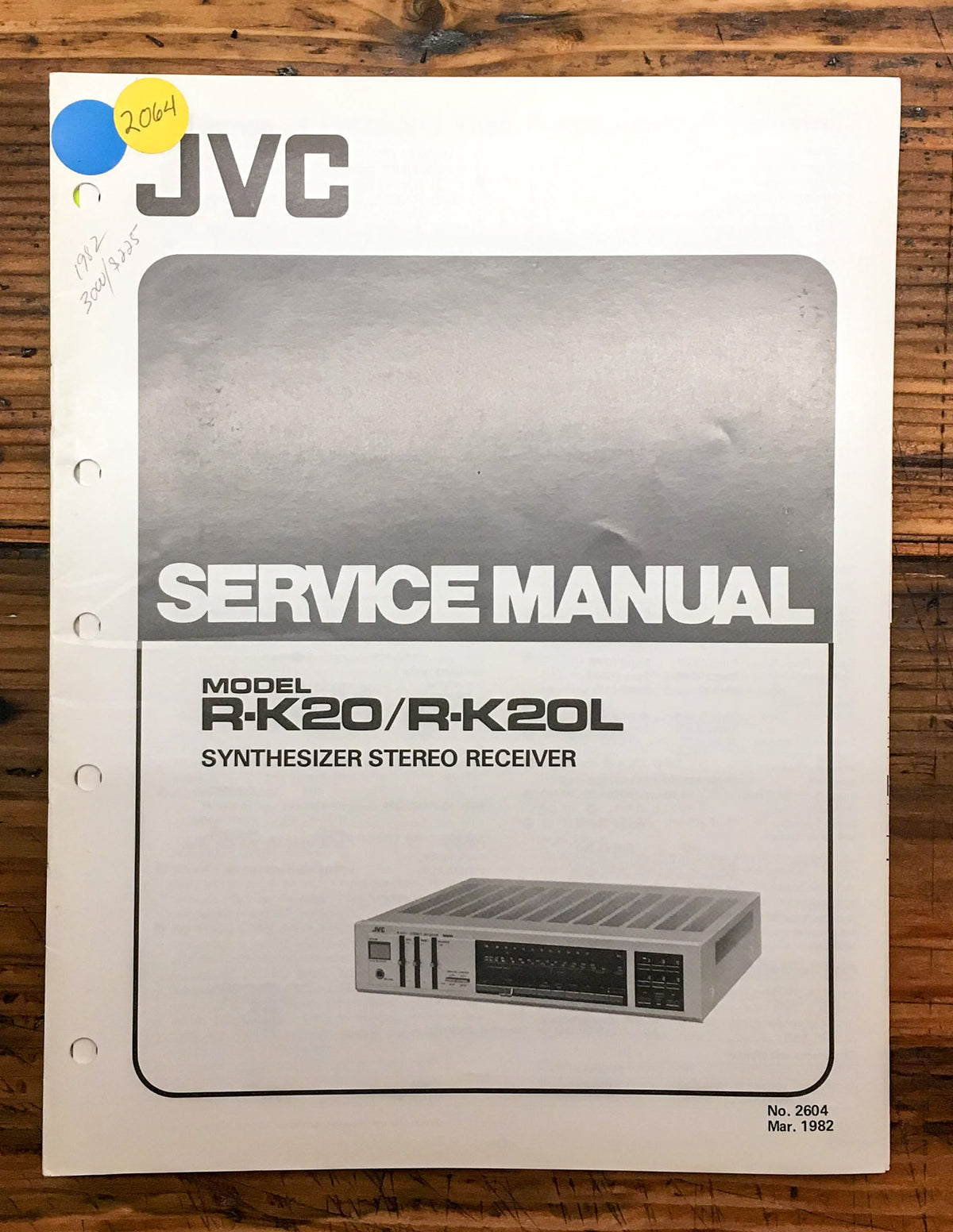JVC R-K20 R-K20L Receiver  Service Manual *Original*