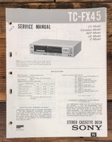 Sony TC-FX45 Cassette Service Manual *Original*
