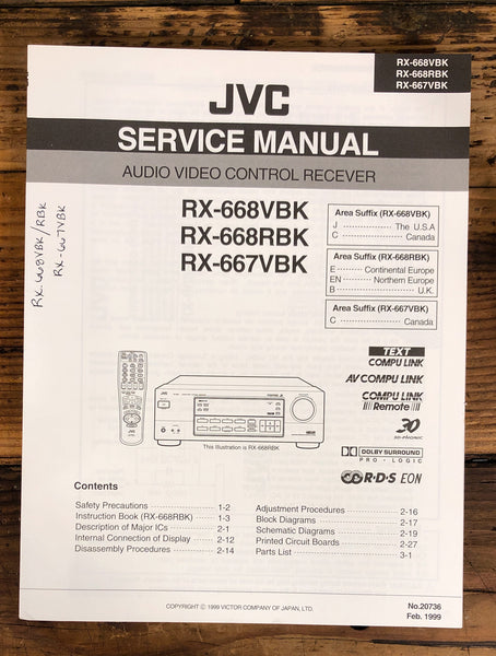 JVC RX-668 RX-667 Receiver  Service Manual *Original*