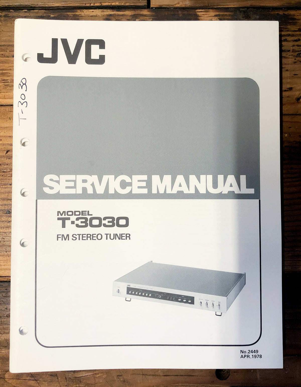 JVC T-3030 Tuner Service Manual *Original*