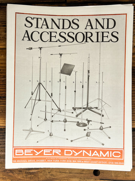 Beyer Dynamic Stands and Accessories EA24 ST300  3 pg Dealer Brochure *Orig*