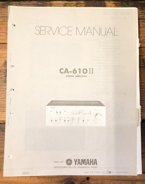 Yamaha CA-610 II Preamp / Preamplifier  Service Manual *Original*