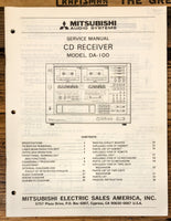 Mitsubishi DA-100 Receiver  Service Manual *Original*