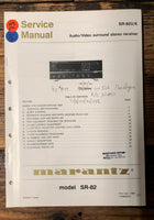 Marantz SR-82 SR82U Receiver  Service Manual *Original*