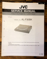 JVC AL-F30BK AL-F30 BK Record Player Supp. Service Manual *Original*