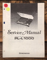 Pioneer PL-L1000 Record Player / Turntable  Service Manual *Original*