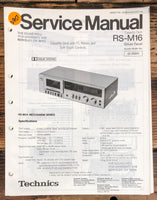 Technics RS-M16 Cassette  Service Manual *Original*
