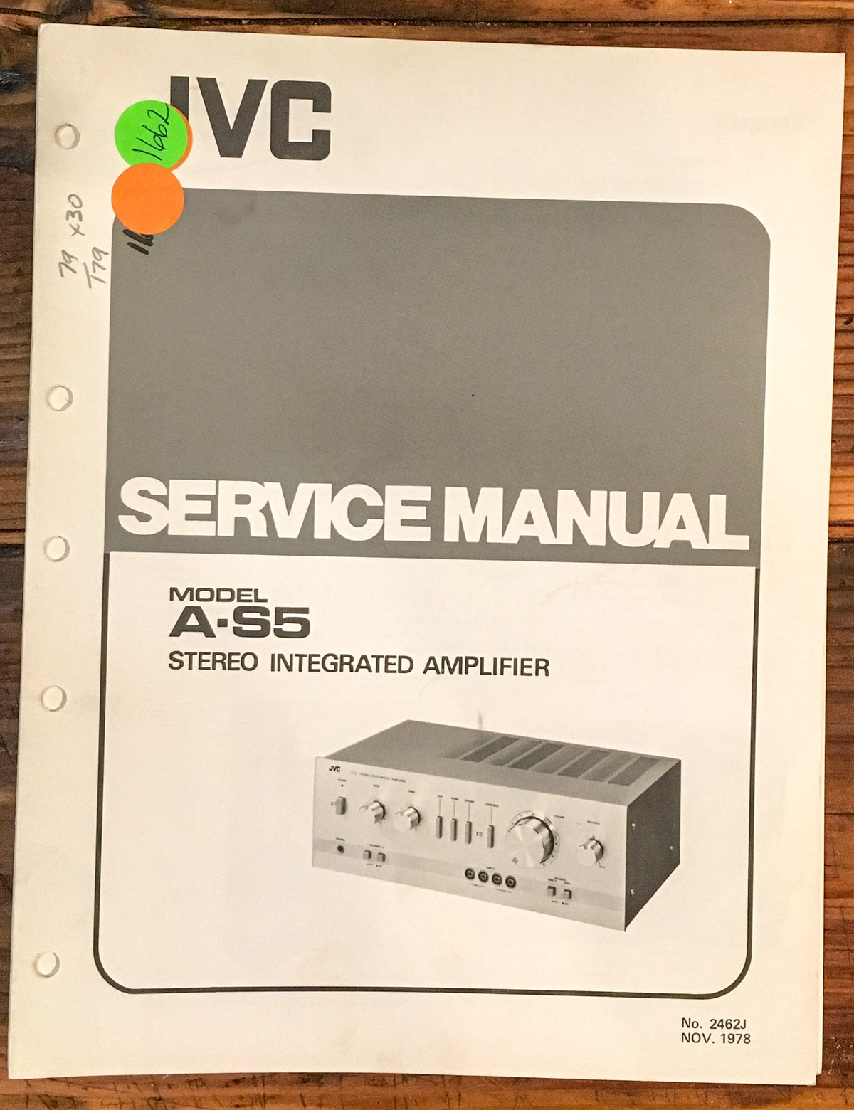 JVC A-S5 Amplifier  Service Manual *Original*