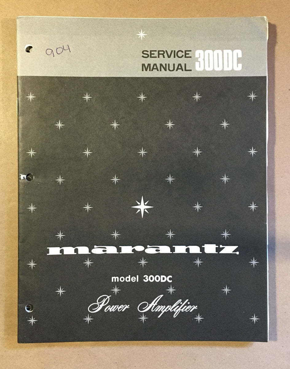 Marantz Model 300DC 300 DC Amplifier Service Manual *Original*