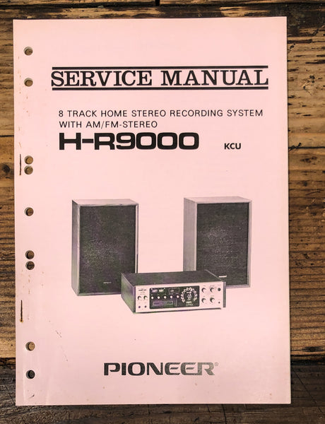 Pioneer H-2000 H-2001 8 Track Service Manual *Original*