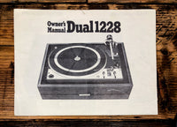 Dual  Model 1228 Record Player / Turntable  Owner / User Manual *Original*