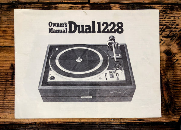 Dual  Model 1228 Record Player / Turntable  Owner / User Manual *Original*