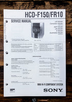 Sony HCD-F150 -FR10 Stereo  Service Manual *Original*