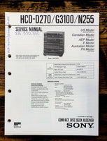 Sony HCD-D270 -G3100 -N255 Stereo  Service Manual *Original*