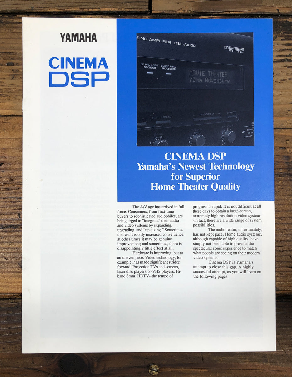 Yamaha  Cinema DSP Full Color Tech Overview 8pg Dealer Brochure *Original*
