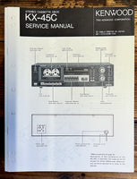 Kenwood KX-45C Cassette  Service Manual *Original*