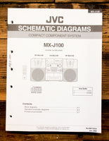 Sony MX-J100 Stereo Schematic Diagram Service Manual *Original*