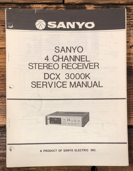 Sanyo DCX3000K DCX 3000K Receiver  Service Manual *Original*