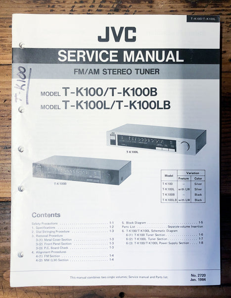 JVC T-K100 -K100B -K100L -K100LB Tuner  Service Manual *Original*