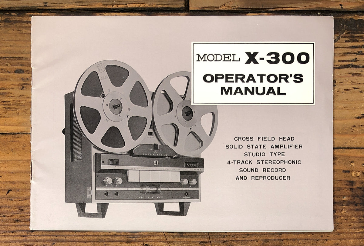 Akai X-300 Reel to Reel Owners / User Manual *Original*