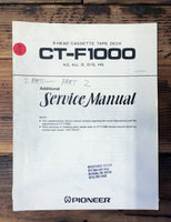 Pioneer CT-F1000 Cassette  Service Manual *Original* #2