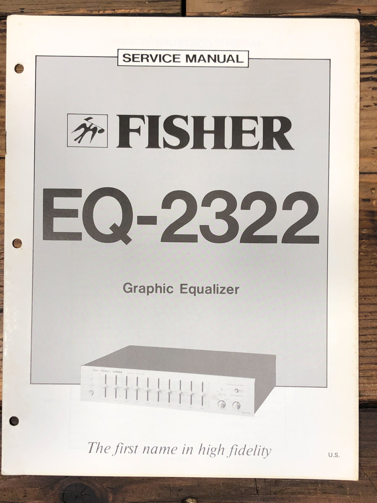 Fisher EQ-2322 Equalizer  Service Manual *Original*