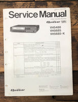 Quasar VH5488 VH5685 -K VCR  Service Manual *Original*