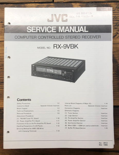 JVC RX-9 Receiver  Service Manual *Original*