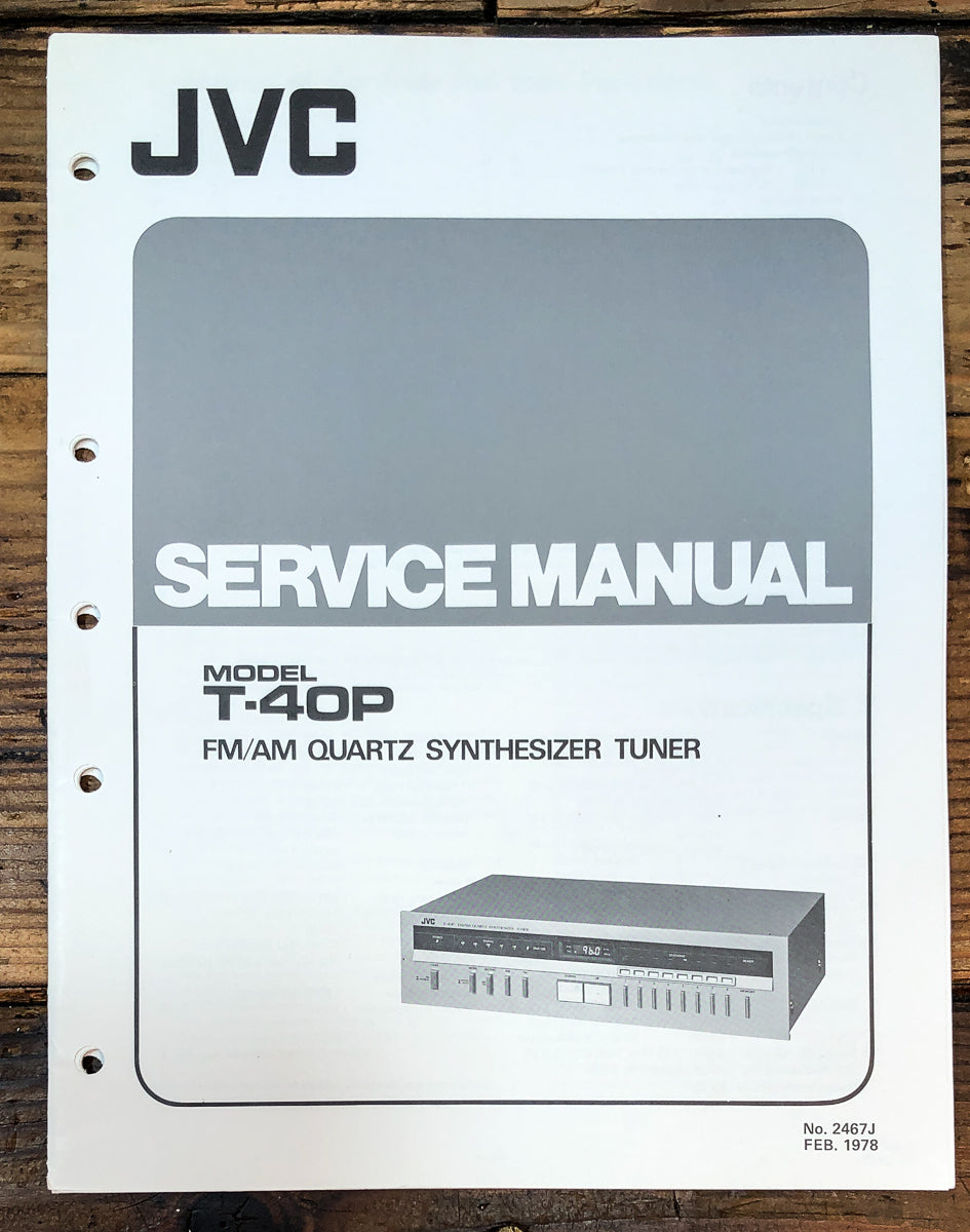 JVC T-40P Tuner Service Manual *Original*