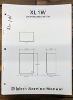 McIntosh XL1W XL-1W Speaker  Service Manual *Original*