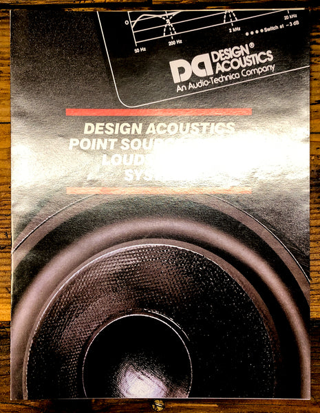 Design Acoustics PS-8B PS-10 PS-6 Speaker 5pg Foldout Dealer Brochure *Orig*