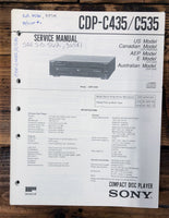 Sony CDP-C435 CDP-C535 CD Player  Service Manual *Original*