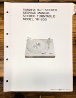 Yamaha YP-800 Record Player / Turntable  Service Manual *Original*