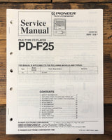 Pioneer PD-F25 CD Player  Service Manual *Original*