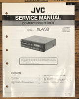 JVC XL-V3B CD Player Service Manual *Original*
