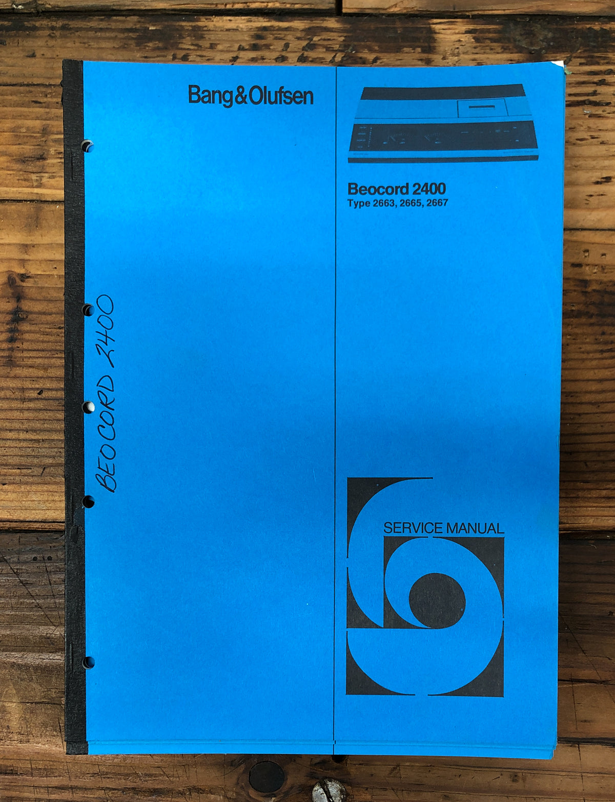 B&O Bang Olufsen Beocord 2400 Cassette  Service Manual *Original*