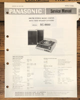 Panasonic SC-8600 Stereo Service Manual *Original*