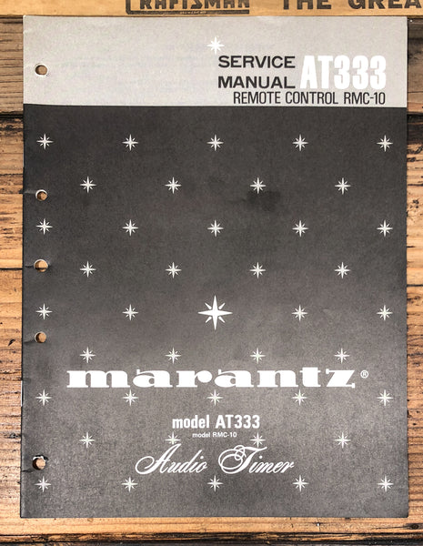 Marantz AT333 AT-333 RMC Remote Control  Service Manual *Original*