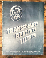 United Transformer Co. UTC Transformers Catalog 510   22pg Loose Cover *Orig*