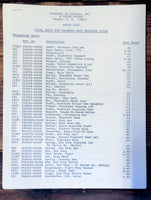 Tandberg Model 6000X Tape Recorder Parts List Manual  *Original*