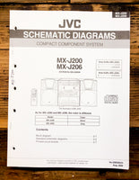 Sony MX-J200 MX-J206 Stereo Schematic Diagram Service Manual *Original*