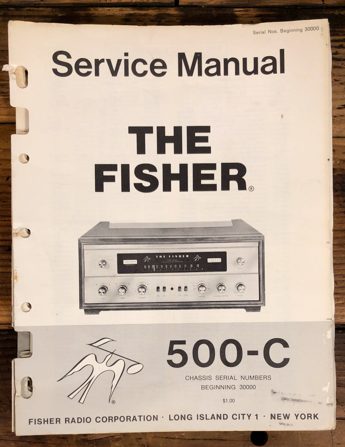 Fisher Model 500-C Receiver  Service Manual *Original* #3