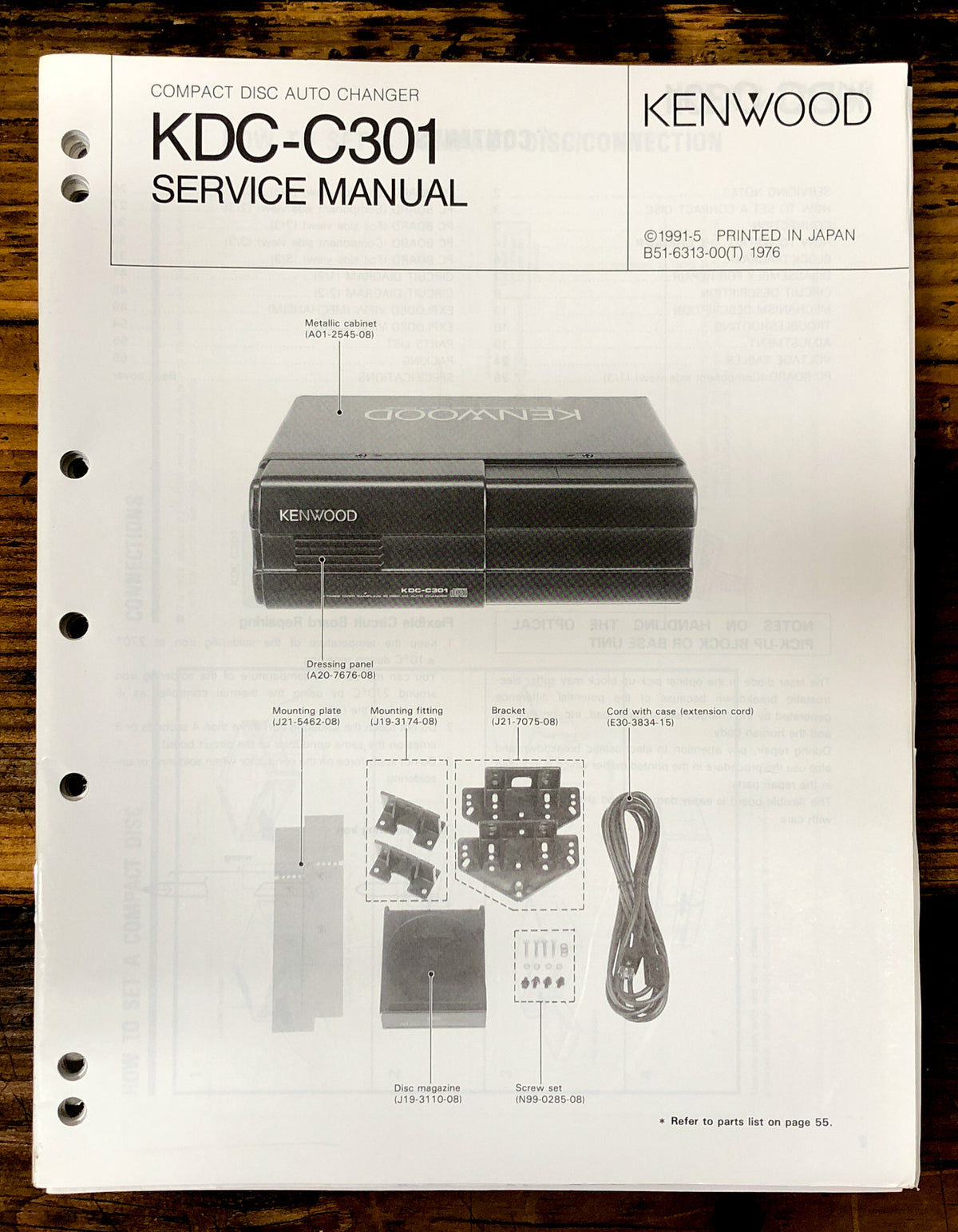 Kenwood KDC-C301 Car Stereo  Service Manual *Original*