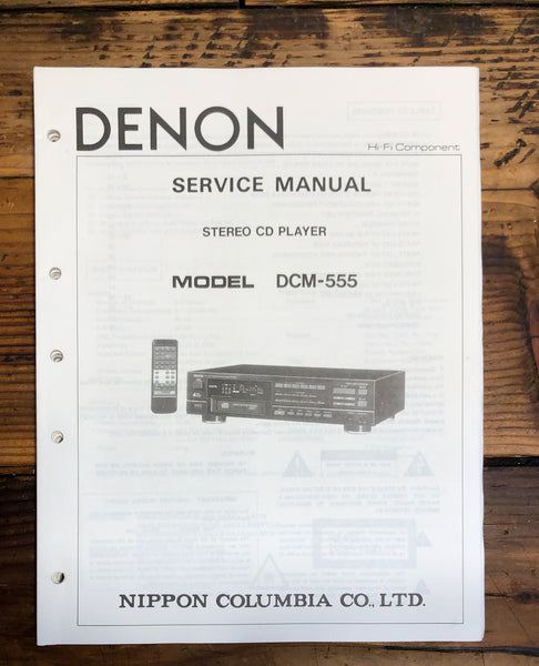 Denon DCM-555 CD Player  Service Manual *Original*