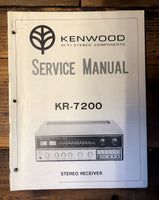 Kenwood KR-7200 Receiver  Service Manual *Original*