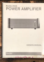 Boulder Model 250AE 250 AE Amplifier  Service Manual *Original*