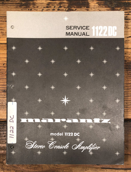 Marantz Model 1122DC 1122 DC Amplifier  Service Manual *Original*